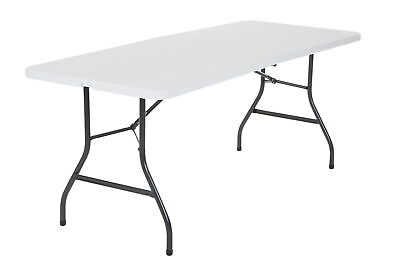#ad 6FT Portable Folding Table Plastic Indoor Outdoor Picnic Party Camp Dining White