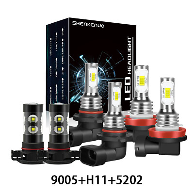 #ad For Chevy Avalanche 2007 2013 6x LED HeadlightFog Light Bulbs Combo Kit
