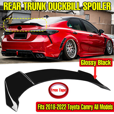 #ad For Toyota Camry SE XSE 2018 2024 Rear Bumper Trunk Spoiler Lip Glossy Black