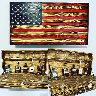 #ad American Flag Concealment Bar Murphy bar Freedom Cabinet Speak Easy