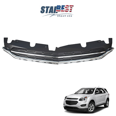 #ad Front Upper Hood Grille Grill Chrome And Black For 2016 2017 Chevrolet Equinox