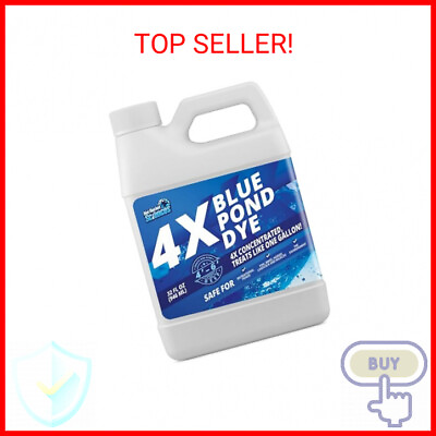 #ad 4X Blue Pond Dye Transforms Murky Brown Water to Natural Blue Color Super Co