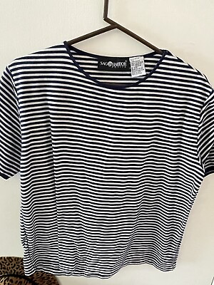#ad Sag Harbor Petite Women’s Pull Over Top Size L