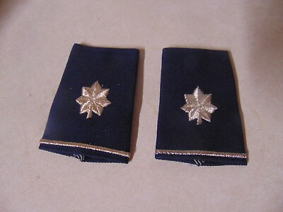 #ad MILITARY US AIR FORCE PATCH SET OF 2 SHOULDER SLIDE ON LT COLONEL SMALL FEMALE