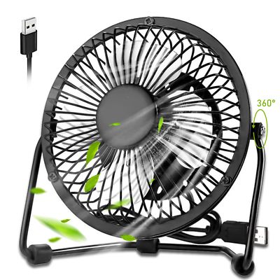 #ad Portable USB Desk Fan Metal Personal Small air Cooler Cooling Operated Mini Fan