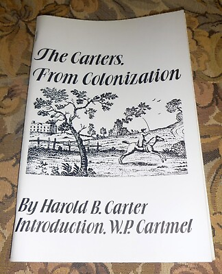 #ad CARTERS FROM COLONIZATION Harold B. Carter Early Carter Genealogy in America