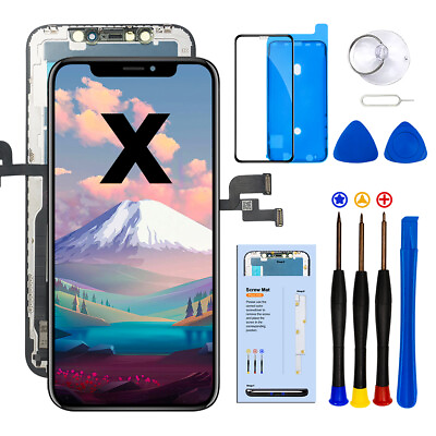 #ad For iPhone X Display LCD Touch Screen Digitizer Assembly Replacement A Quality