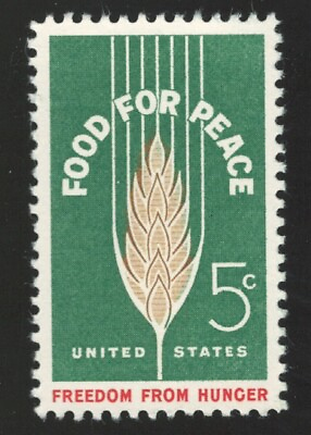 #ad US. 1231. 5c. Wheat Food for Peace Freedom From Hunger Issue. MNH. 1963