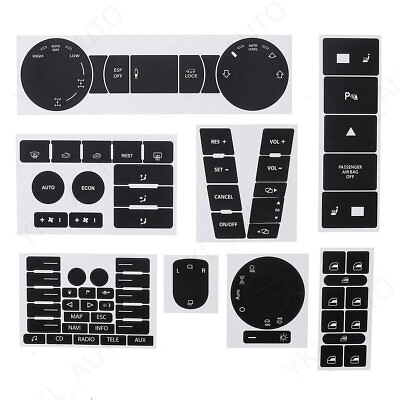 #ad 8 Set Button Repair Decals Stickers Fit For VW Volkswagen Touareg 2004–2009
