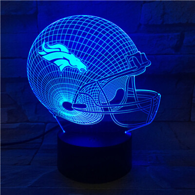NFL Denver Broncos Football Helmet 3D Light
