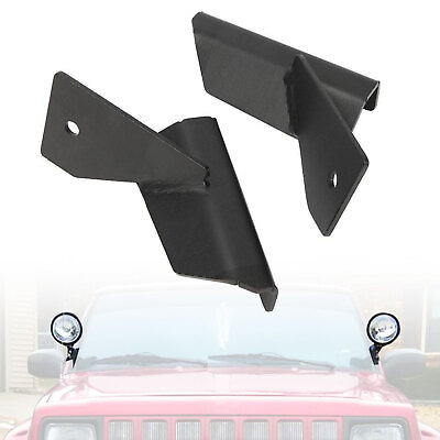 #ad 4quot; Windshield LED Light Bar Mounting Brackets For Jeep Cherokee XJ MJ 1984 2001