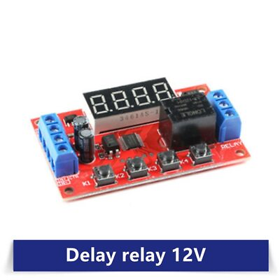 #ad DC 12V 10A Adjustable Time Delay Relay Module LED Digital Timer Control Switch