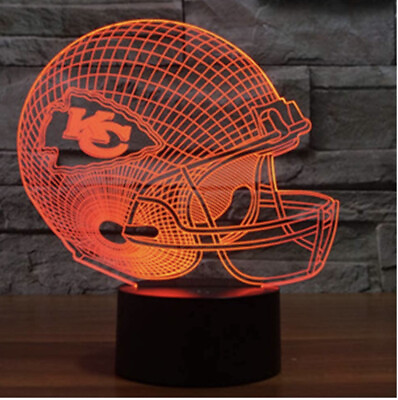 Kansas City Chiefs LED Light Lamp Collectible Home Decor Gift NFL Football Fan