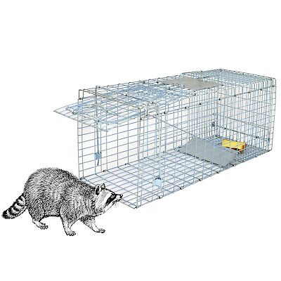 #ad Live Animal Trap Extra Large Rodent Cage Garden Rabbit Raccoon Cat 32quot; x 12.5quot;