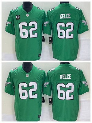 #ad #ad New Brand Jason Kelce Mens Jersey Green Stitched S 3XL Size