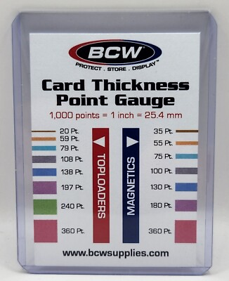 #ad BCW Card Thickness Point Gauge Topload Sleeve Included Tool For Trading Cards