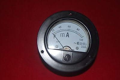 #ad AC 0 100mA ROUND Analog Ammeter Panel AMP Current Meter Dia. 90mm direct Connect