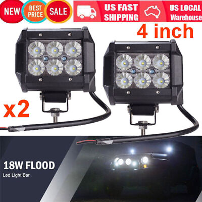 #ad 2x 4quot; 180W LED Work Light Bar 4WD Offroad SPOT Pods Fog ATV SUV UTV Driving Lamp