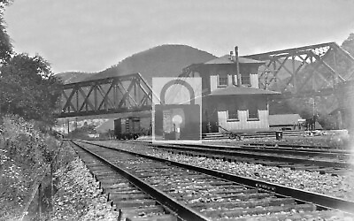 #ad #ad Railroad Train Station Depot Sinnamahoning Pennsylvania PA Reprint Postcard
