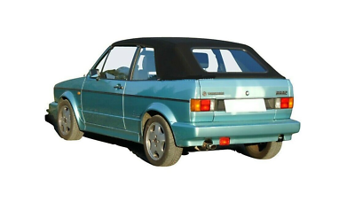 #ad Fits Volkswagen Rabbit Cabriolet 1980 1994 Convertible Soft Top Black TWILL