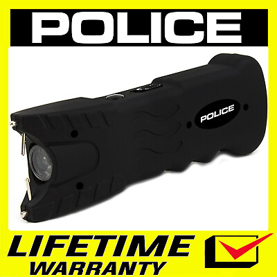 #ad POLICE Stun Gun 917 BLACK 550 BV Heavy Duty Rechargeable LED Flashlight