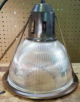 #ad Vintage Hi Lite Classic Deep Bowl Shade 15” ceiling Light industrial Luminaire