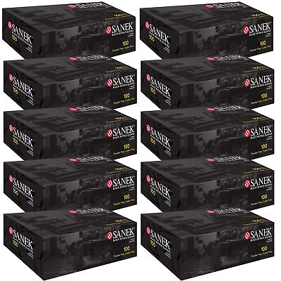 #ad Sanek® Nitrile Gloves Power Free Lg Black Case Pack of 10 Boxes of 100 Gloves