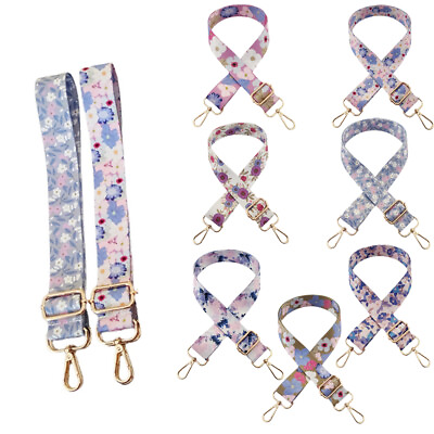 #ad DIY Adjustable Floral Crossbody Shoulder Bag Strap Handbag Belt Replacement 51quot;