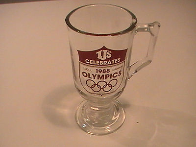 #ad SEOUL 1988 CALGARY OLYMPICS GLASS MUG