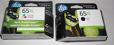 #ad Genuine HP 65XL Black amp; Color Ink Cartridges Dated 2025 New 65 XL