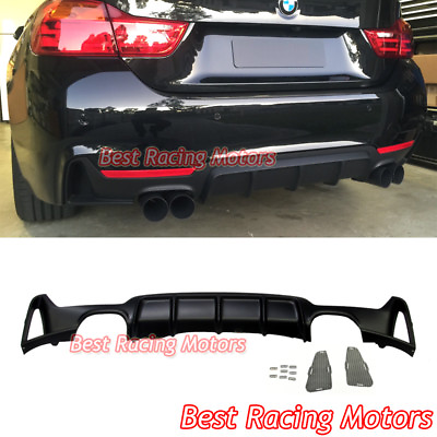 #ad For 2014 2020 BMW F32 4 Series Quad Exhaust Performance Style Rear Diffuser