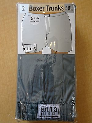 #ad New Men#x27;s Pro Club 9 inch inseam Boxer Trunks 2 pack Large to 7XL Gray