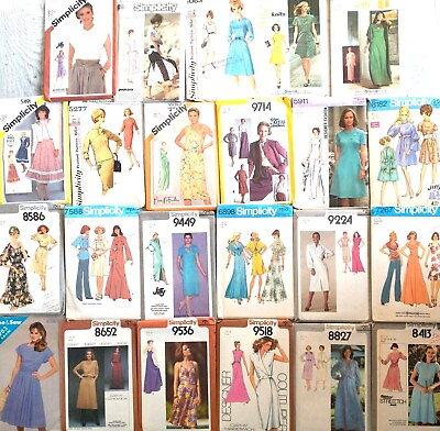#ad Vintage Sewing Patterns Dresses Gowns 60s 70s 80s U PICK Lot # 38