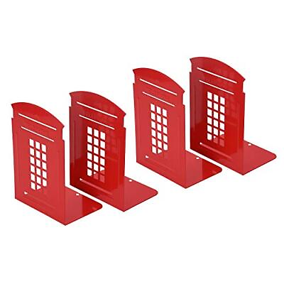 #ad Metal Bookends Heavy Metal Non Skid Sturdy Telephone Booth Decorative Gift fo...