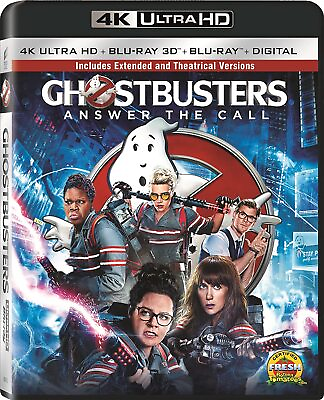 #ad New Ghostbusters 2016 4K 3D Blu ray Digital