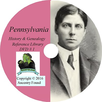 #ad PENNSYLVANIA History Genealogy 164 old Books on DVD Ancestors County CD PA