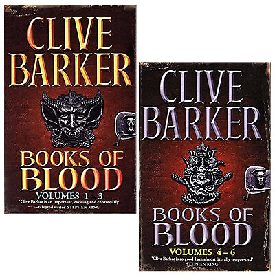 #ad Books Of Blood Omnibus Series by Clive Barker 2 Books Set Fiction Paperback