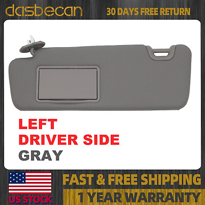 #ad Gray Left Driver Side Sun Visor For Toyota Highlander 2014 2019 743200E070A0