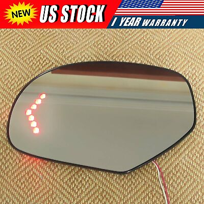 #ad New Mirror Glass Heated Signal Driver For 2007 2013 Cadillac Chevrolet Tahoe GMC