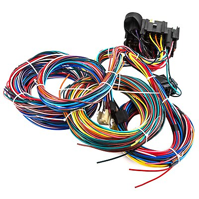 #ad 21 Circuit Wiring Harness Hotrod Universal Kit Fit Chevy Mopar Ford Jeep Hotrods