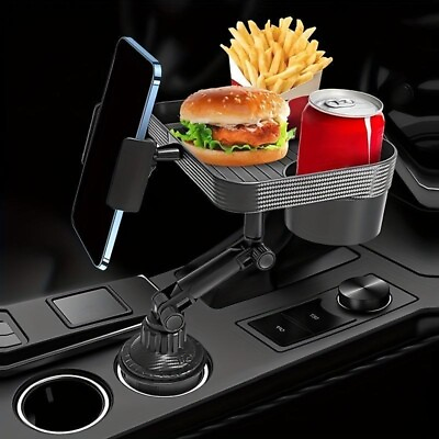 #ad 1 Piece Adjustable Car Cup Holder with Expansion Tray Universal Car Accessories