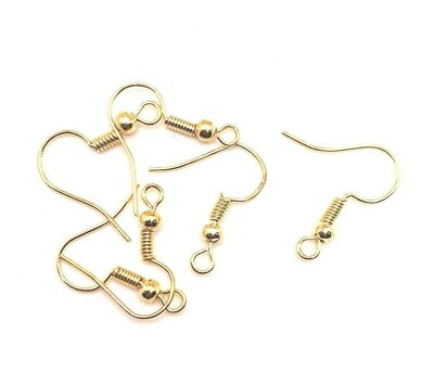 #ad 100 or 500 BULK pcs Light KC Gold French Ear Wire Fish hook US Seller KC018