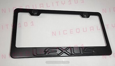 #ad 3D Lexus F Sport Stainless Steel Black Finished License Plate Frame