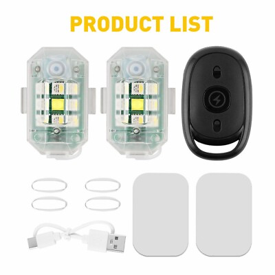 #ad 7 Colors Remote Control Wireless LED Strobe Rechargeable Flashing Light IP68 ABS
