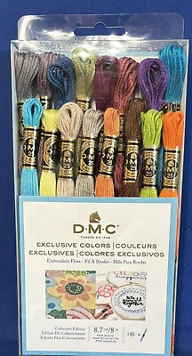 #ad DMC Floss Pack EXCLUSIVE COLOR Package of 16 Skeins New Sealed See Back