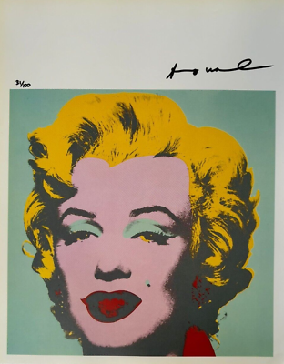 #ad Andy Warhol $ Original Hand signed Lithograph $ COA amp; Appraisal of $3500