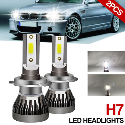 #ad 2PCS LED Headlight Kit H7 Hi Lo Beam Bulbs 6000K For Mazda 6 2011 2012 2013