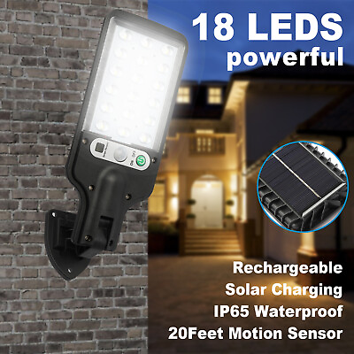 #ad 600W LED Solar Street Wall Light Motion Sensor Outdoor Garden Security Lamp US