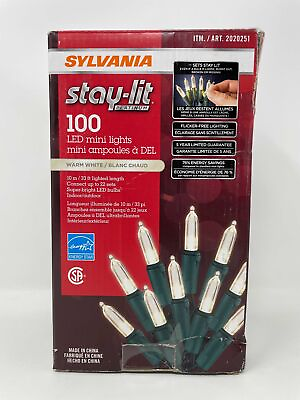 #ad #ad Sylvania Stay Lit Mini Lights Celebrations LED String Light USED OPEN BOX