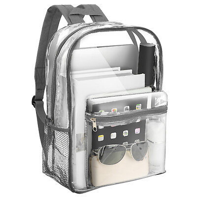 #ad #ad Clear Backpack Heavy Duty PVC Transparent Shoulder Handbag Waterproof School Bag